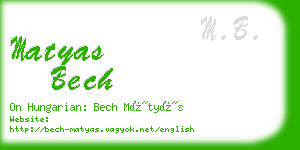 matyas bech business card